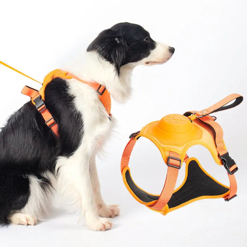 HybridHound – Auto‑Lock Hondenharnas met Intrekbare Riem