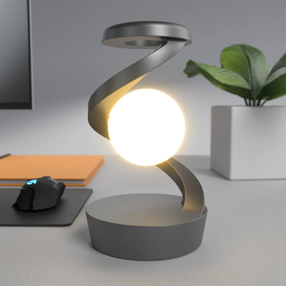 AtmosGlow 2025 – Draaibare LED-nachtlamp & draadloze oplader in één