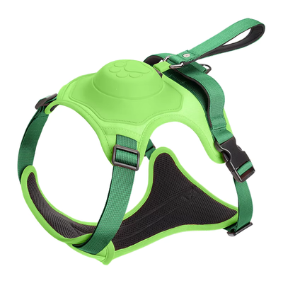 HybridHound – Auto‑Lock Hondenharnas met Intrekbare Riem